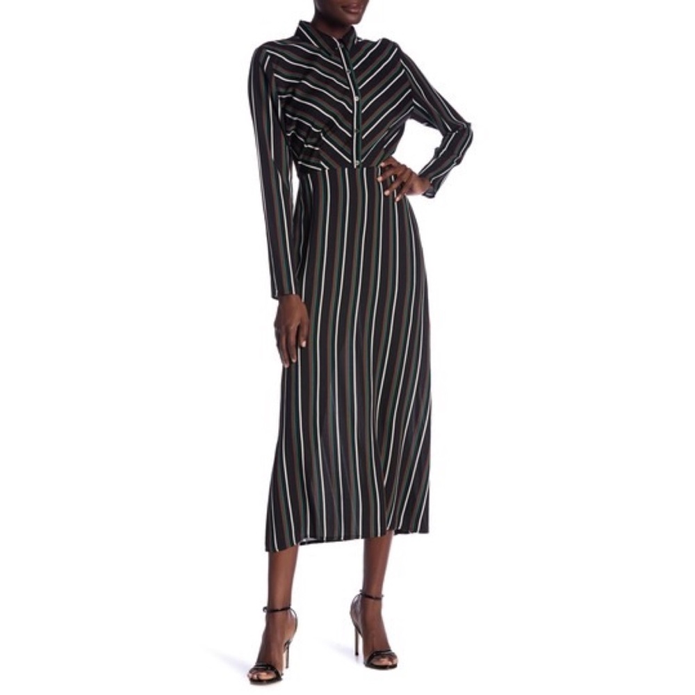 🐎Abound Striped Button Front Maxi Dress
